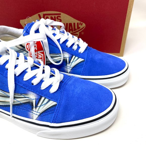 🍃 Sale 🍃 VANS Old Skool Warp Nebulas Blue Suede Women's Size 8 VN0A4U3B21P - Picture 8 of 10